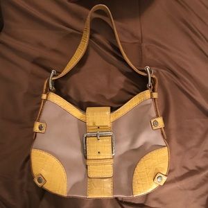 Michael Kors Yellow Leather/cloth Handbag